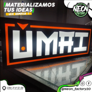 Letrero Luminoso Caja de Luz Personalizada – Modelo UMAI 🍣✨