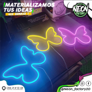 🟡  Set Neón Mariposas Decorativas