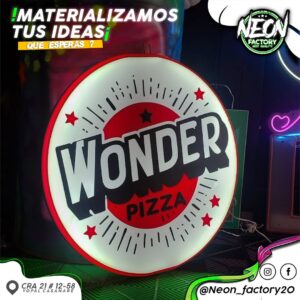 Letrero Corporeo Personalizado para Negocios – Modelo Pizza ✨