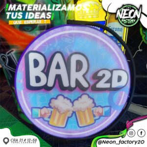 Letrero Corporeo Personalizado para Negocios – Modelo  Bar 2D🍻✨