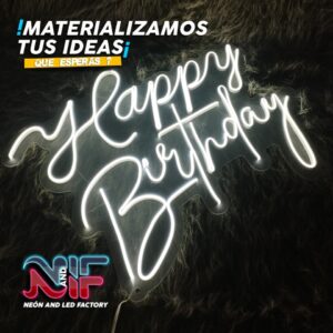🎉 Línea Letreros Neón “Happy Birthday” 🎉