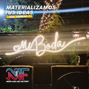✨ Letrero personalizado de Néon Mi Boda - 90x25✨