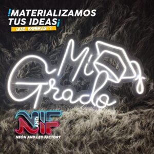 🎉 🎓 Línea Neón Mi Grado 55x40 🎉